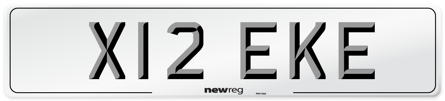 X12 EKE Number Plate from New Reg